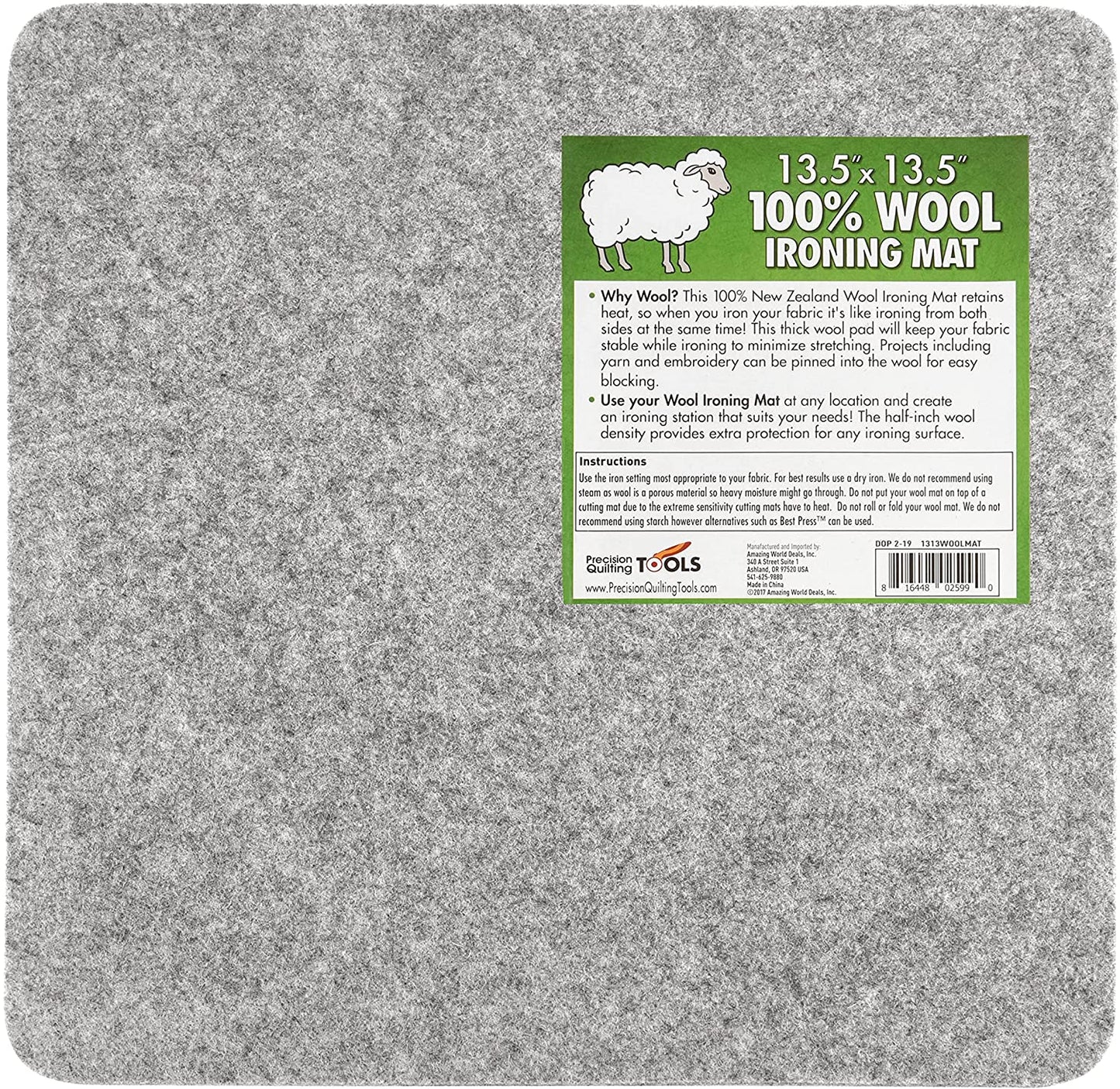 Wool Ironing Mat - 13.5" x 13.5"