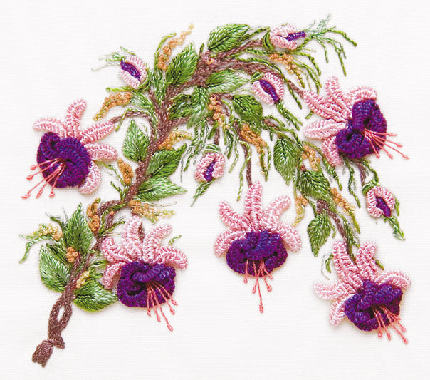 April Fuchsias Brazilian Embroidery Kit