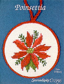 Poinsettia cross stitch chart