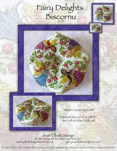 Fairy Delights Biscornu counted cross stitch chart