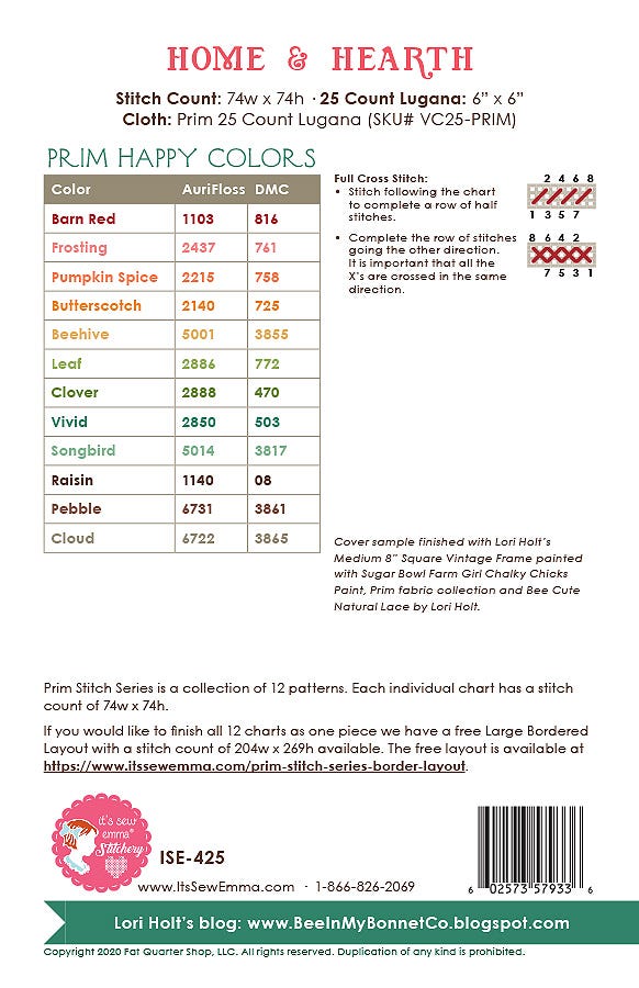 Prim Stitch Series #6 - Home & Hearth