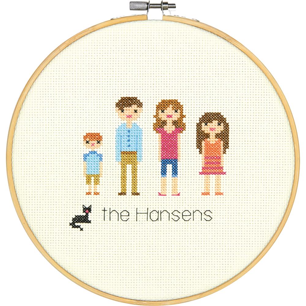 All in the Family counted cross stitch kit