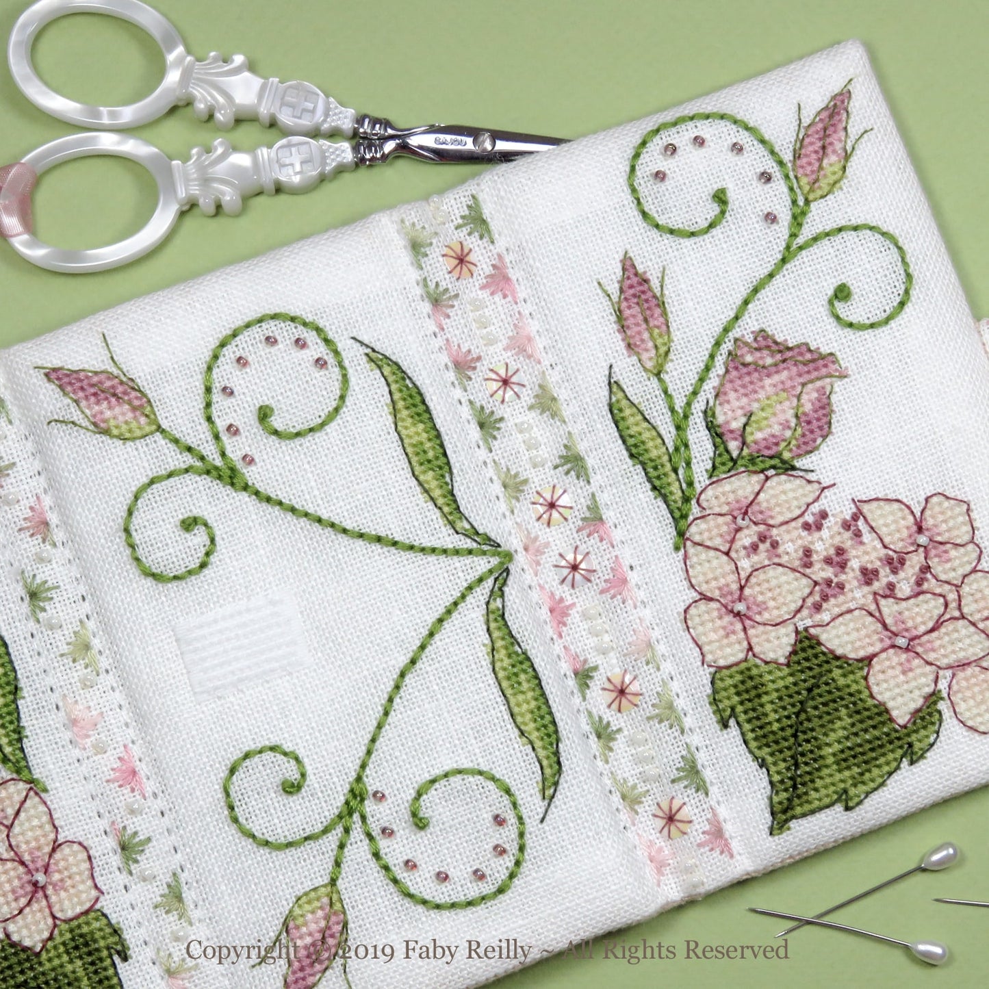 Lizzie Stitching Wallet counted cross stitch pattern