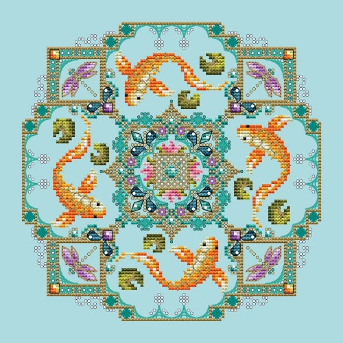 Koi Pond counted cross stitch chart