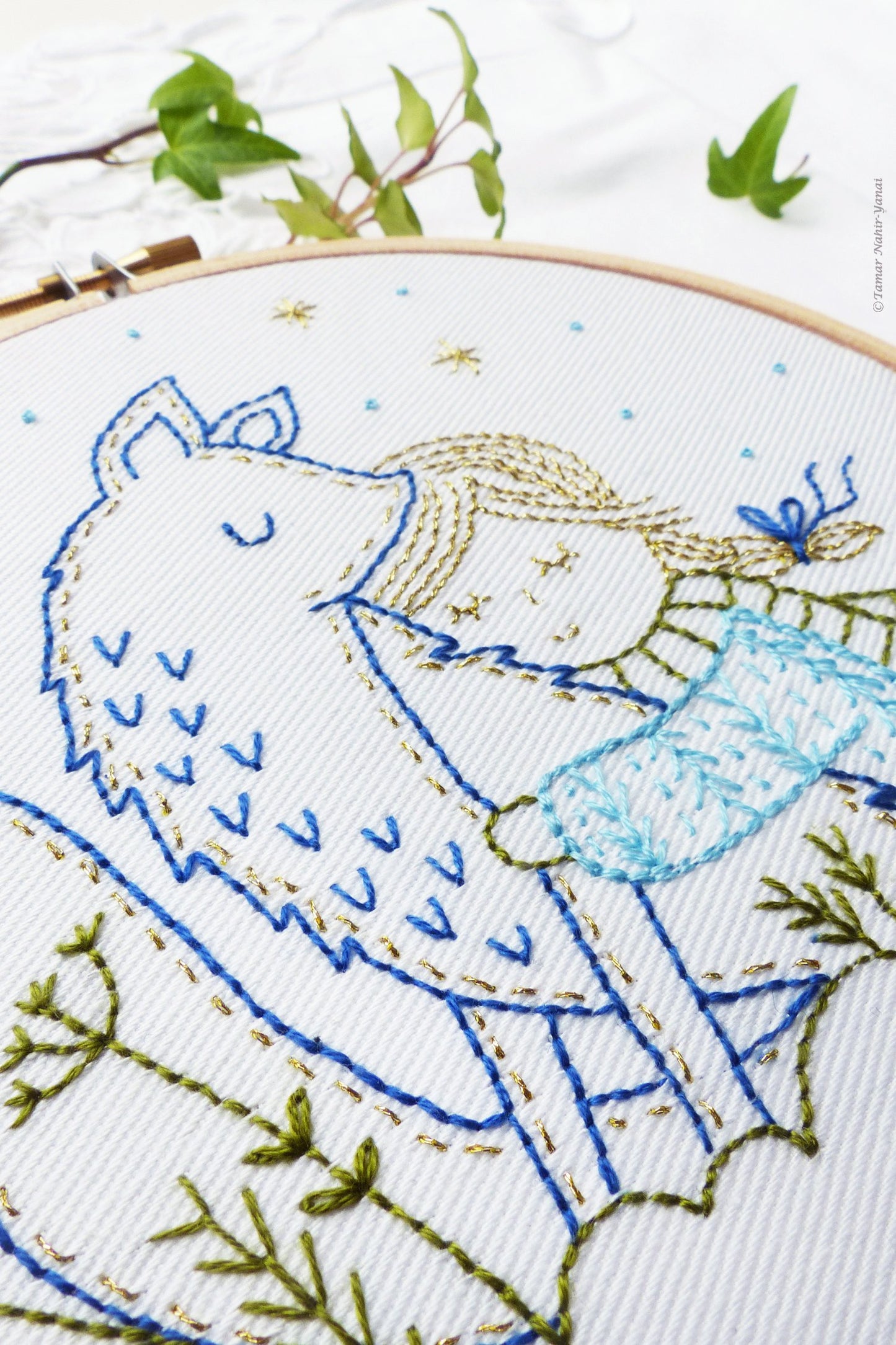Winter Fox embroidery kit