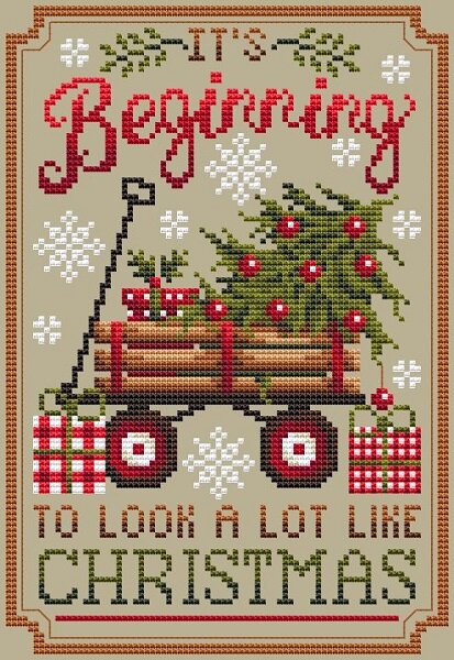 Looks Like Christmas counted cross stitch chart