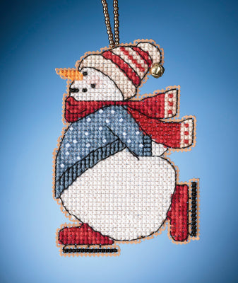 Skating Snowman Snow Fun Charmed Ornament kit