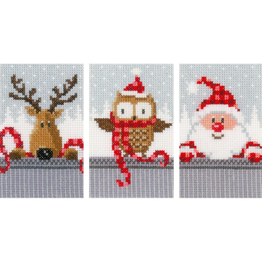 Christmas Buddies counted cross stitch kit