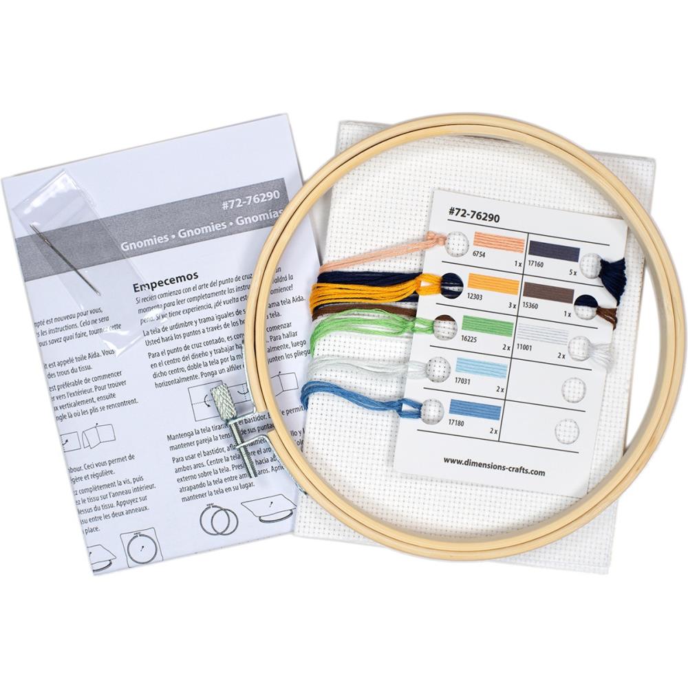 Gnomies Learn a Craft counted cross stitch kit