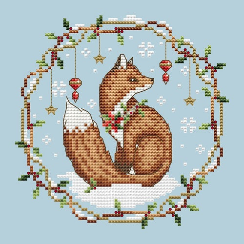 Woodland Fox counted cross stitch chart