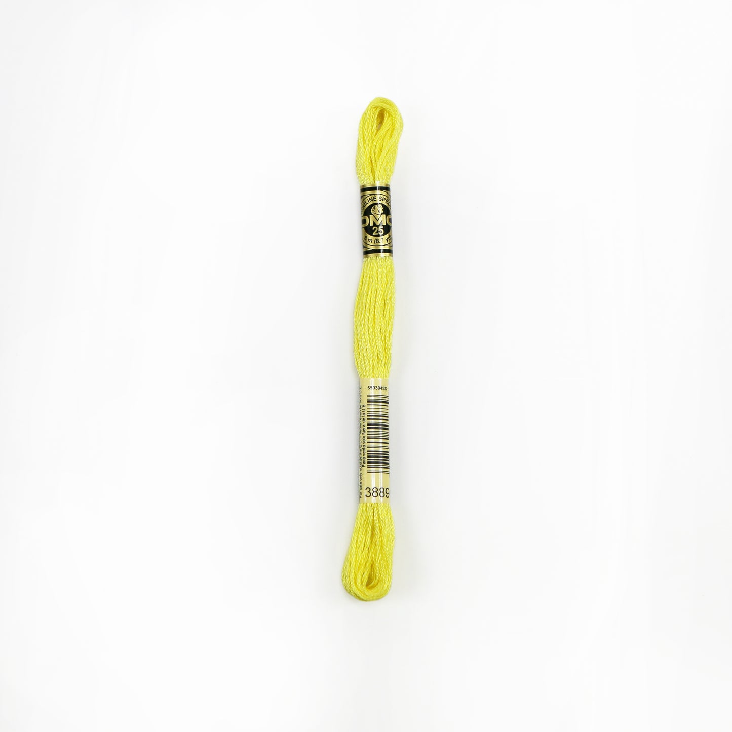 DMC Embroidery Floss 3889 Medium Light Lemon