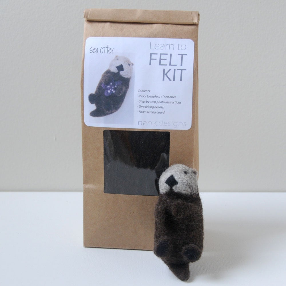 Sea Otter felting kit