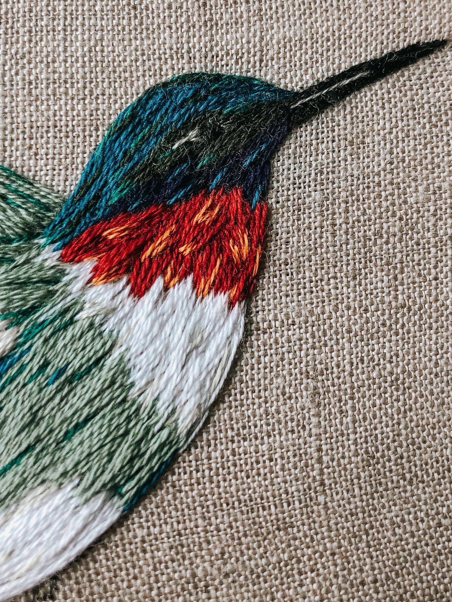 Hummingbird embroidery kit