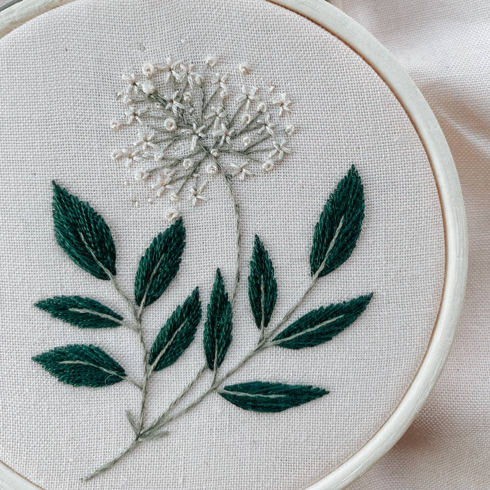Elderflower embroidery kit
