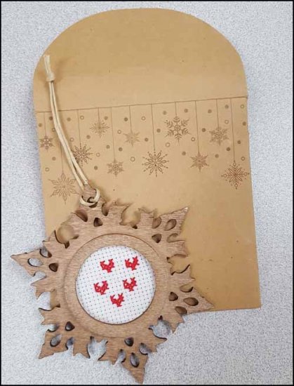Wood Snowflake ornament frame