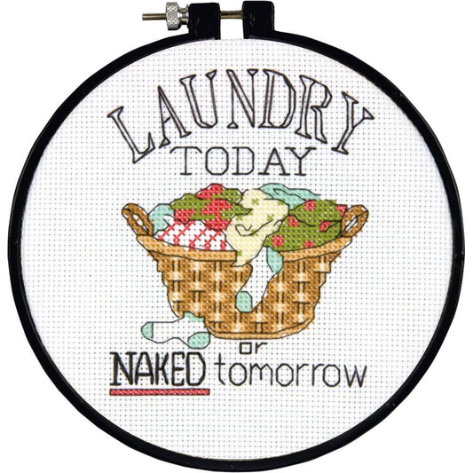 Laundry Today (or Naked Tomorrow) cross stitch kit