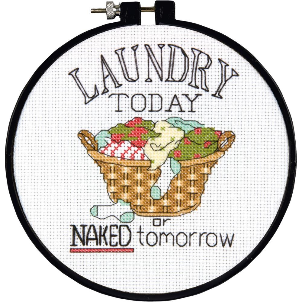 Laundry Today (or Naked Tomorrow) cross stitch kit