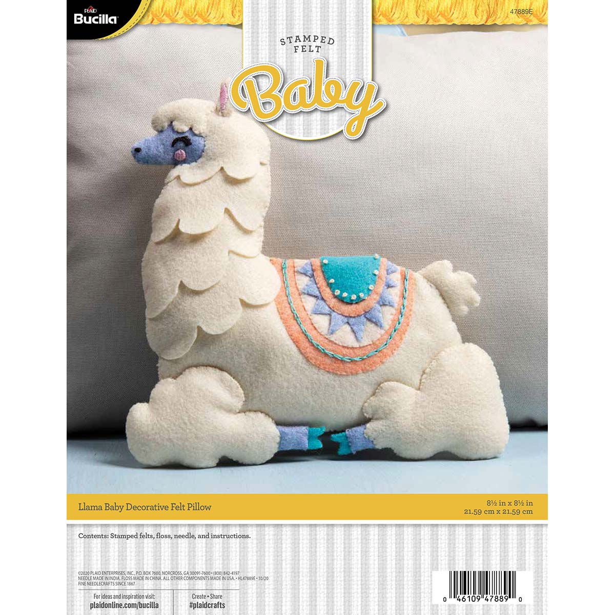 Llama Baby felt appliqué kit