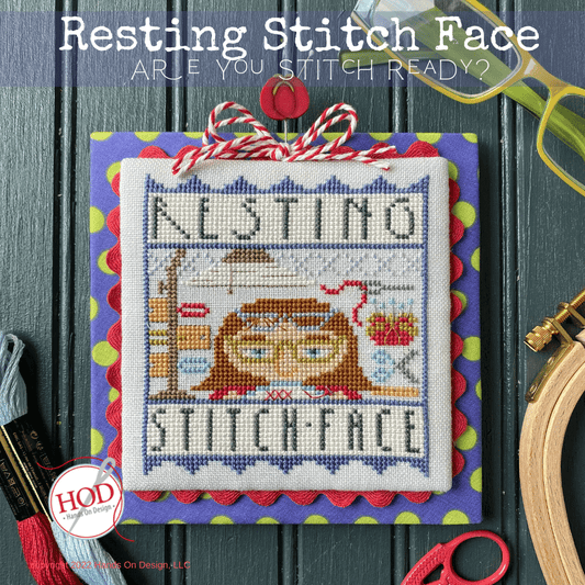 Resting Stitch Face counted cross stitch chart