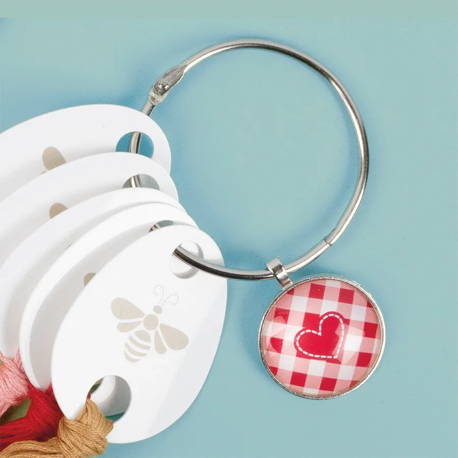 Love Gingham Thread Bling Book Ring