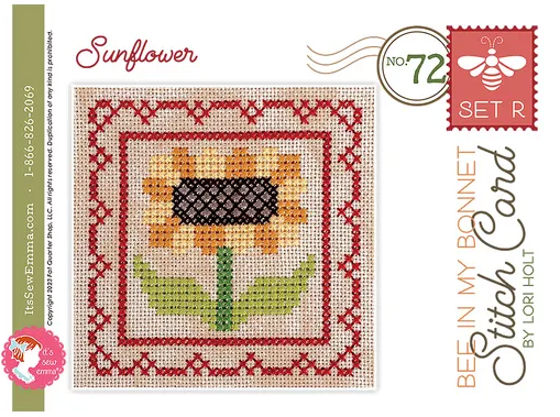 Bee in my Bonnet - Set R counted cross stitch chart