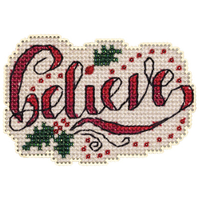 Holly Believe counted cross stitch kit