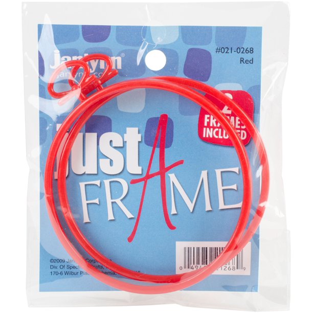 Ornament Frame - 3.5" Round Red