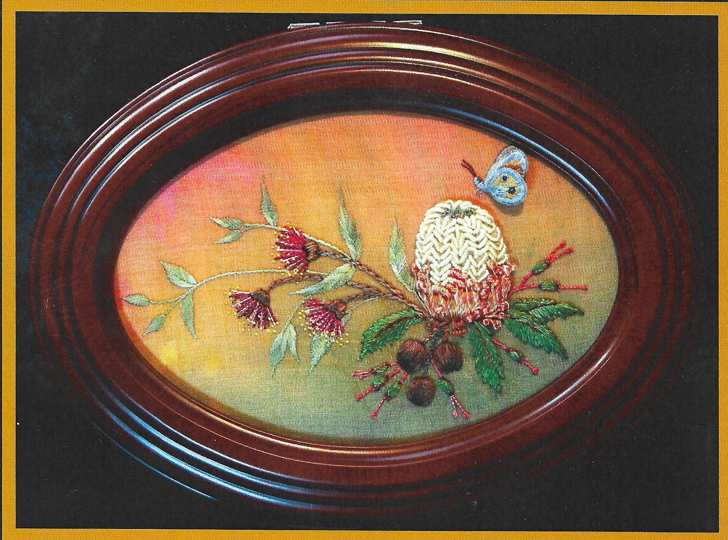 Banksia & Blossoms Brazilian embroidery design