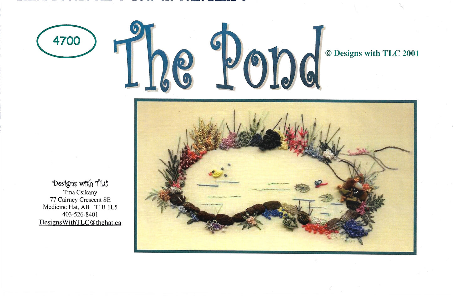 The Pond Brazilian embroidery pattern
