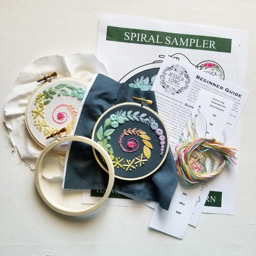 Spiral Sampler embroidery kit – The Stitcher's Muse Needleart
