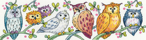 Owls on Parade cross stitch chart