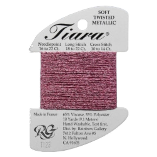 T123 Pink - Tiara Metallic Embroidery Thread