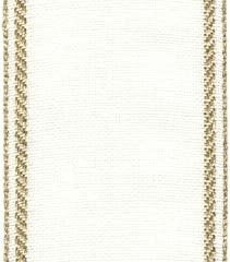 Bethany Stitchband - 2.7" Antique White with Gold