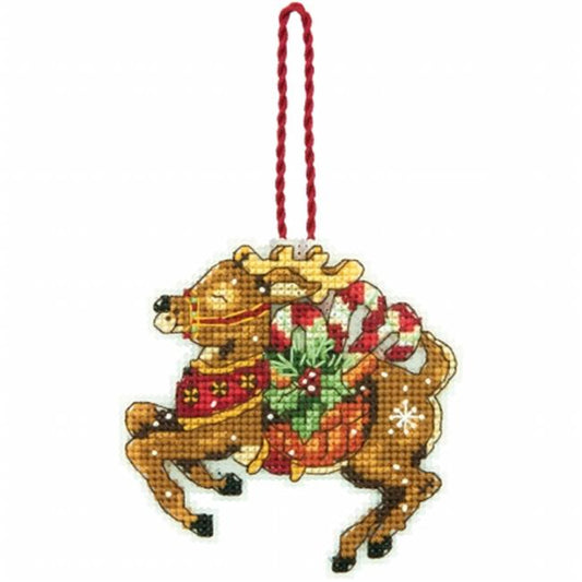 Reindeer Ornament counted cross stitch kit