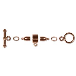 3mm Barrel Copper Plate Kumihimo Finding Set