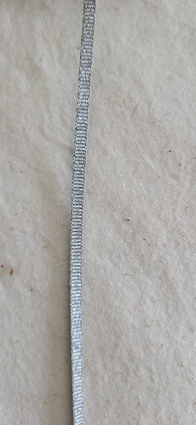 Metallic Silver Grosgrain Ribbon - 3mm