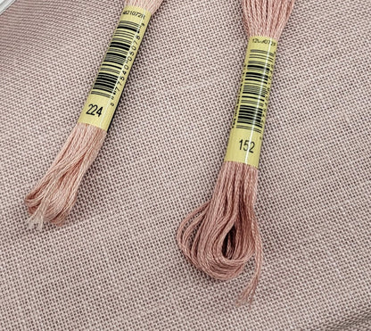 30 ct Linen - Mellow Rose (55" wide) - $0.04195/ sq in