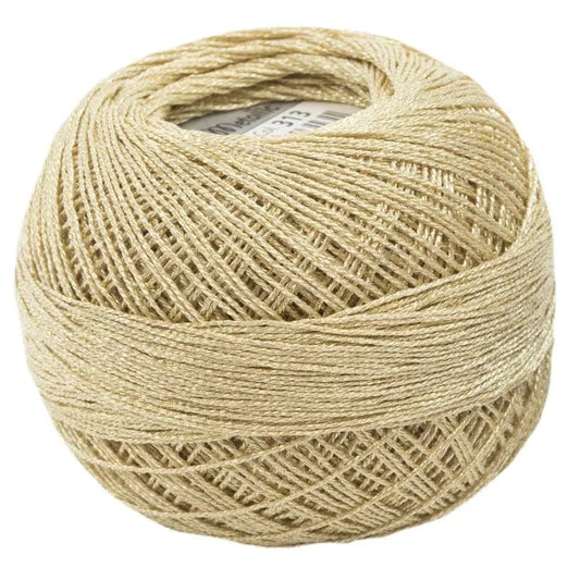 313 Sand Dollar - Lizbeth #20 metallic crochet/tatting thread