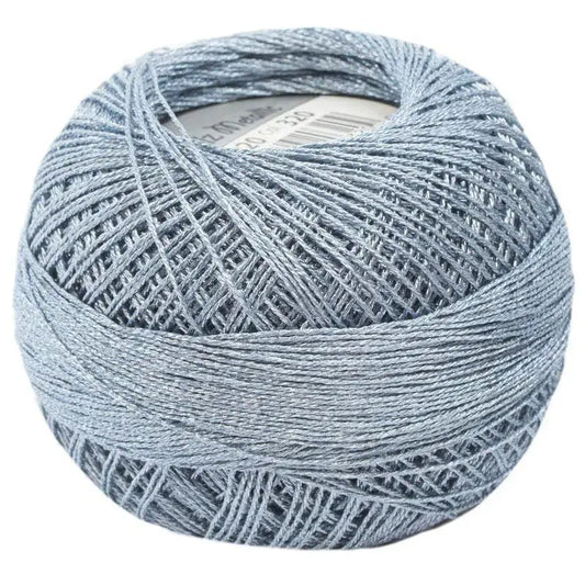 320 Steel Blue - Lizbeth #20 metallic crochet/tatting thread