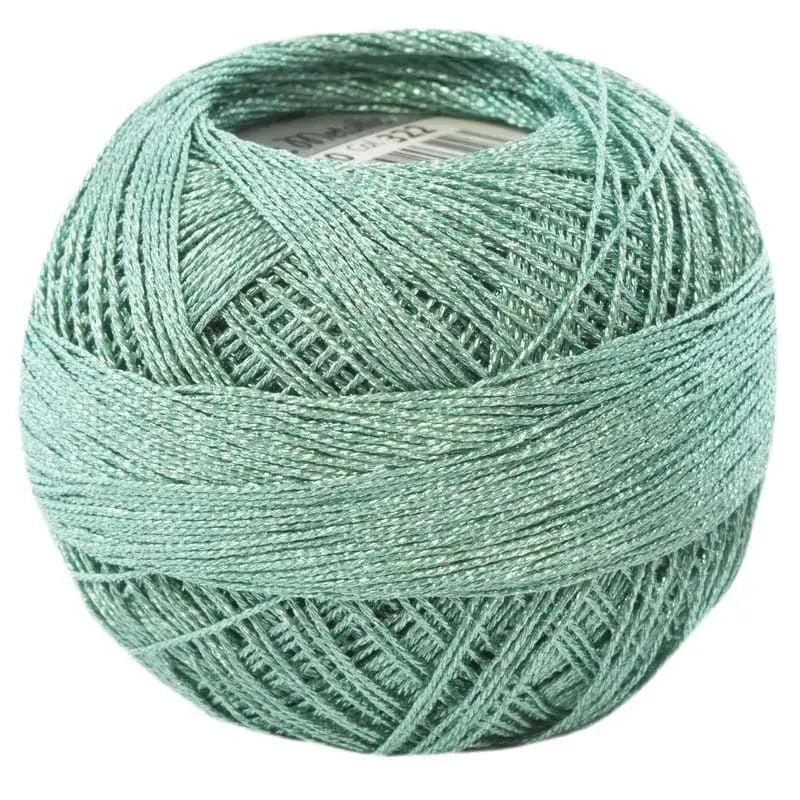 322 Seafoam - Lizbeth #20 metallic crochet/tatting thread
