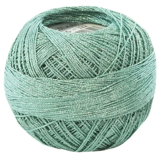322 Seafoam - Lizbeth #20 metallic crochet/tatting thread