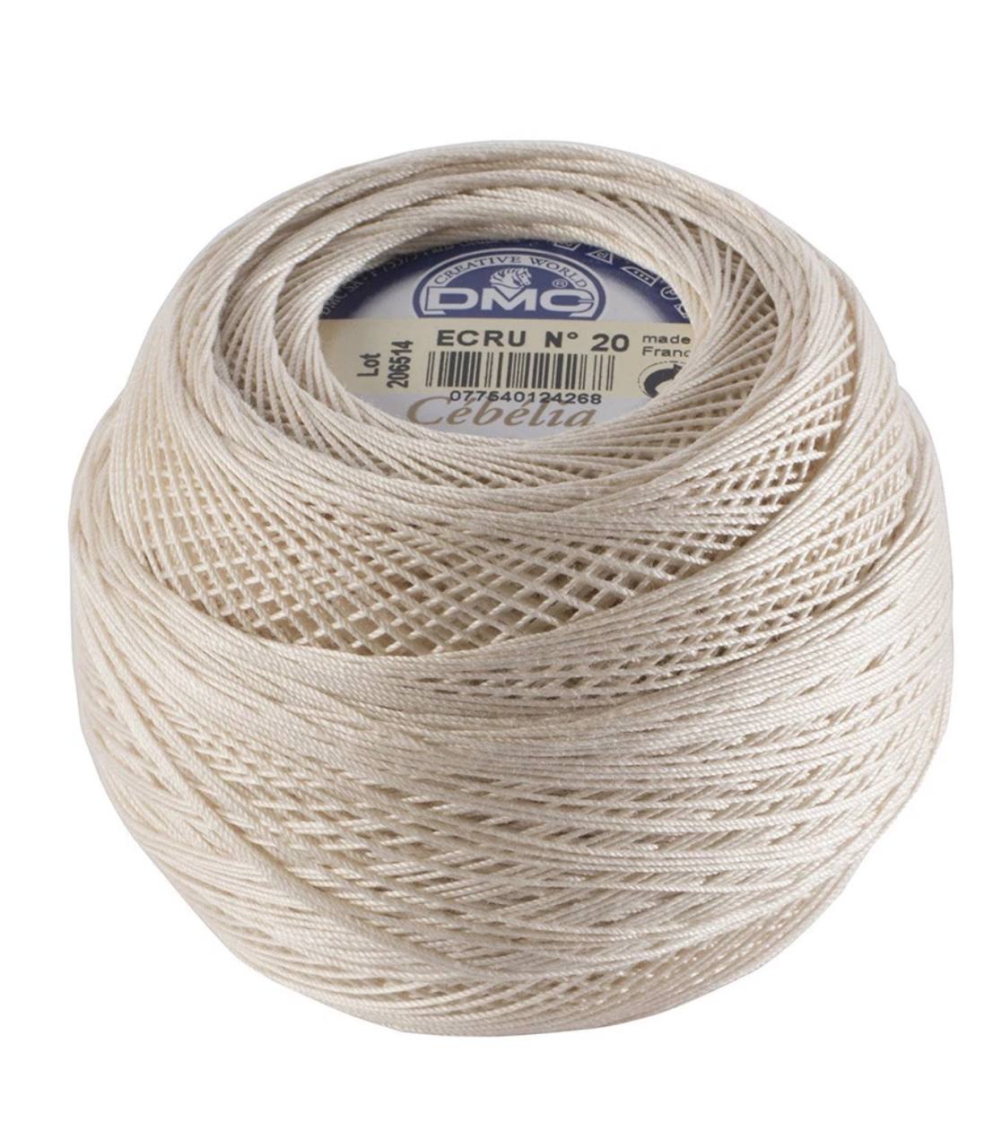 Ecru - #20 DMC Cebelia cotton thread