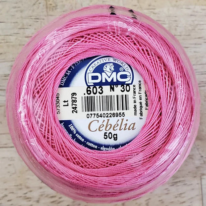 603 Bright Pink - #30  DMC Cebelia cotton thread