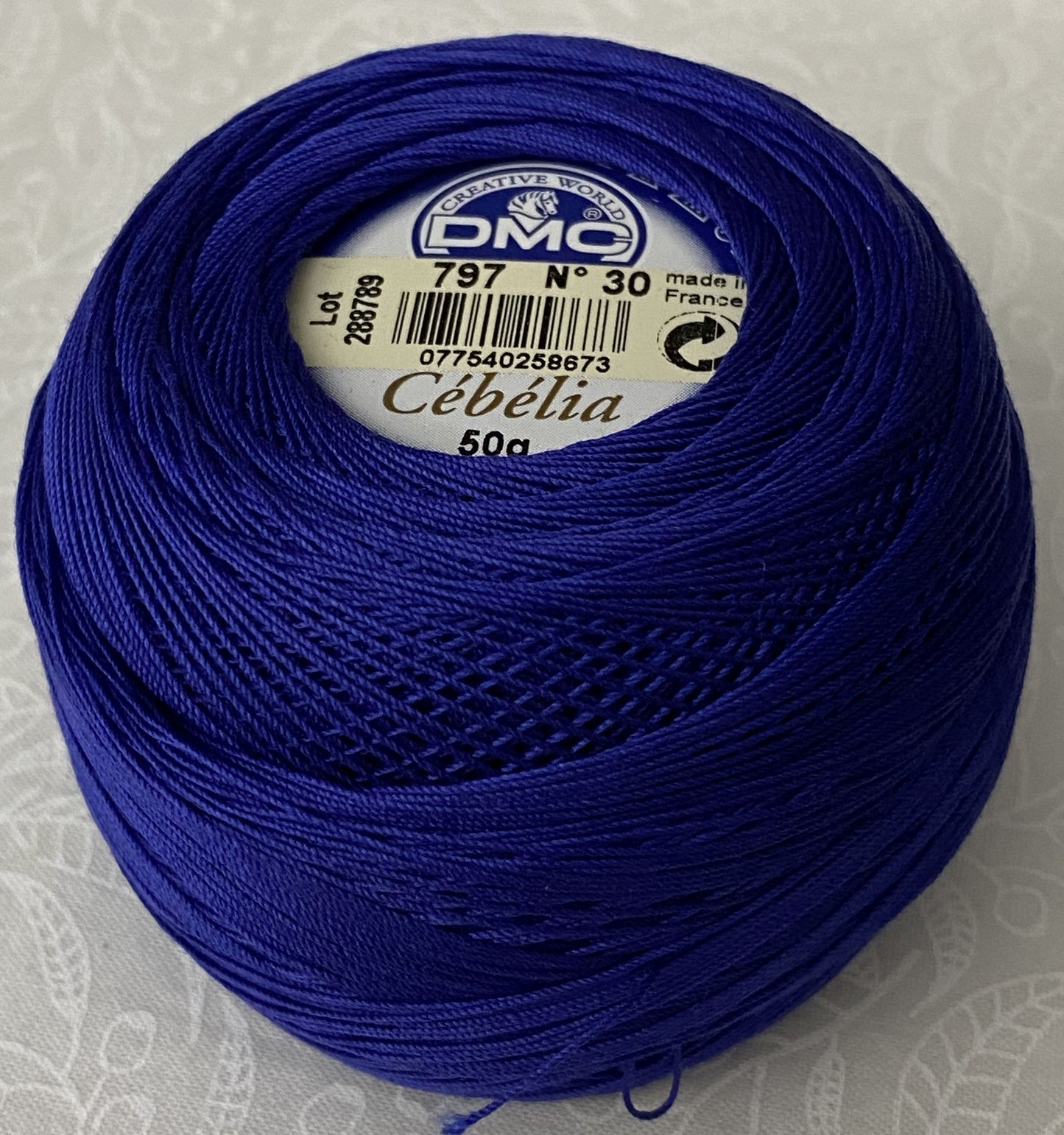 797 Royal Blue – #30 DMC Cebelia cotton thread