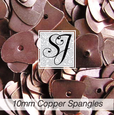 Copper Spangles 10 mm Heart Spangles - Copper – The Stitcher's Muse Needleart