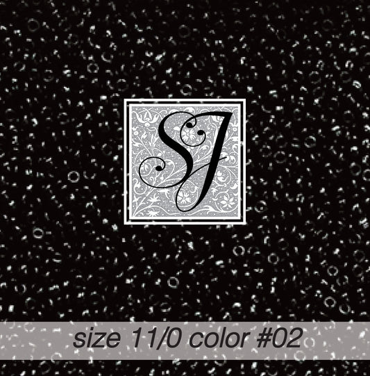 02 Black Opaque 11° Beads