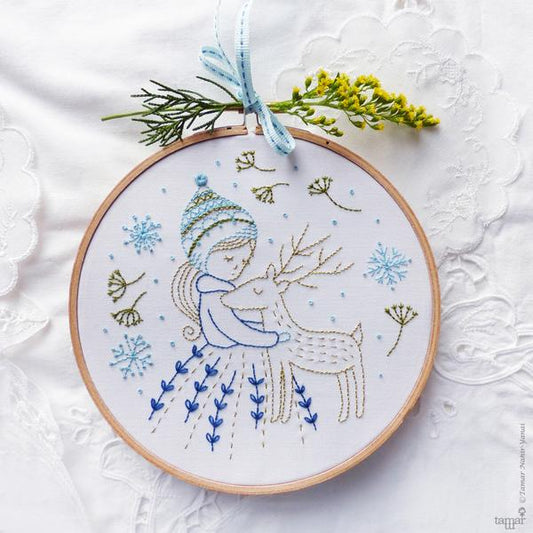 Golden Deer embroidery kit
