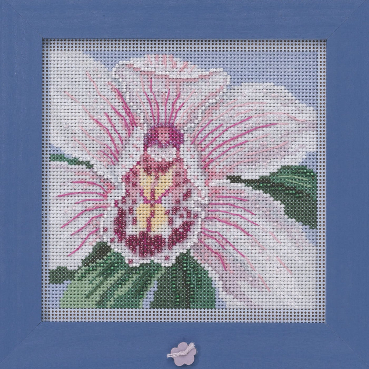 Buttons & Beads - White Orchid counted cross stitch kit