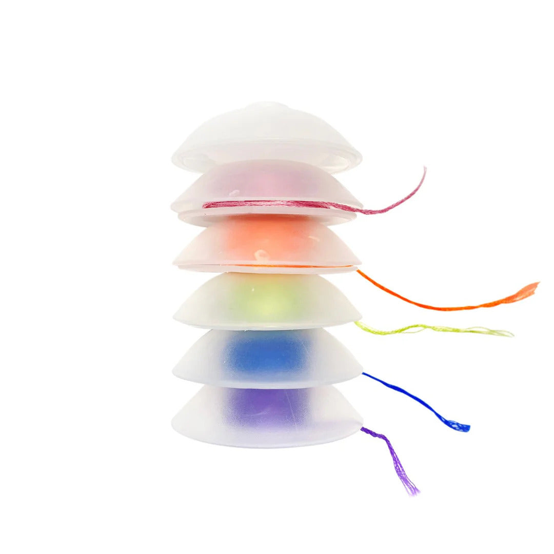 Floss Bobbins - domed round plastic