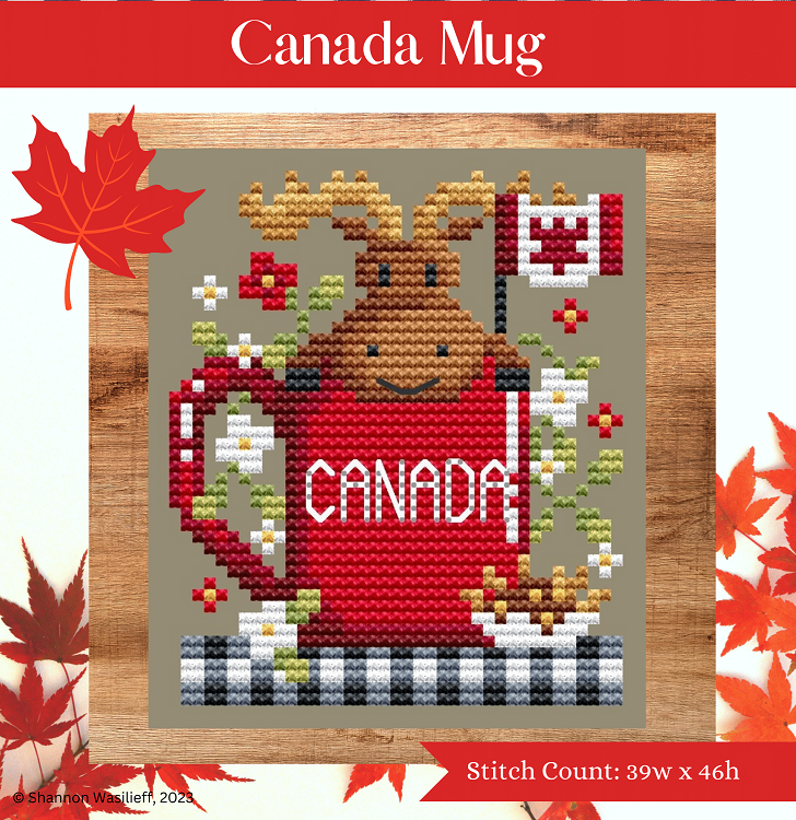 Canada Mug counted cross stitch design